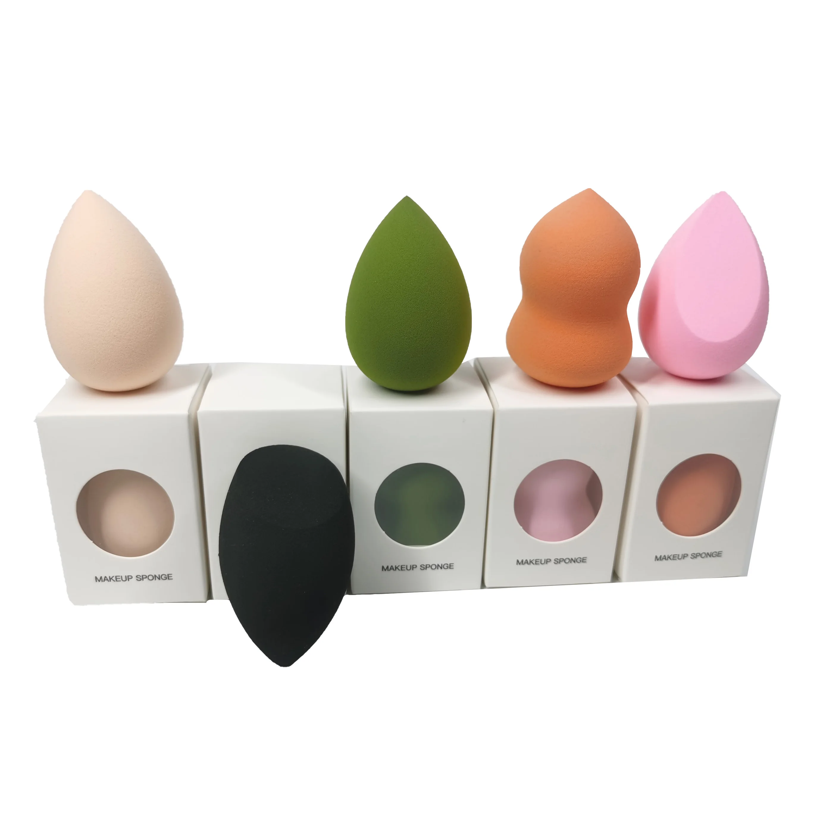 

Makeup Kit Customise Logo Private Label Non-latex 2 Color Mixing Gourd Shape Beauty Kit Makeup Sponge Kit, Multiple colors for customization