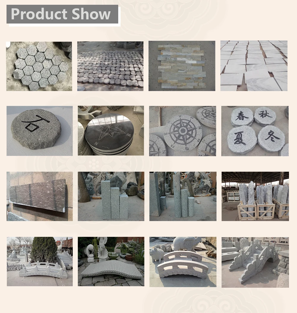 Outdoor garden floor grey paving stone granite block for decoration