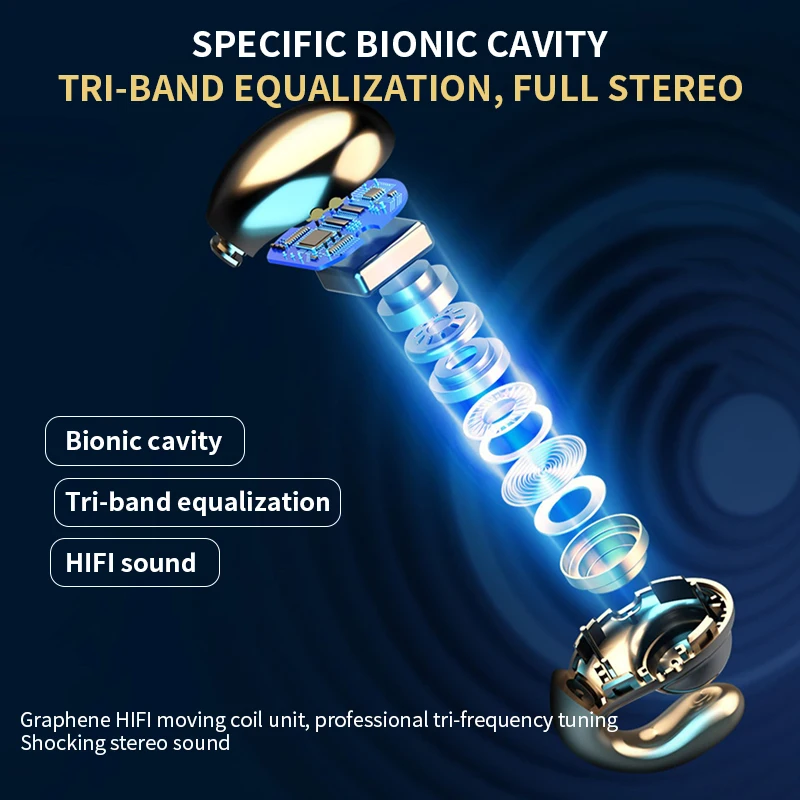 S19 non-Ear Wireless Bluetooth headset single-ear mini invisible small ear-mounted bone conduction concept super long standby - ANKUX.COM