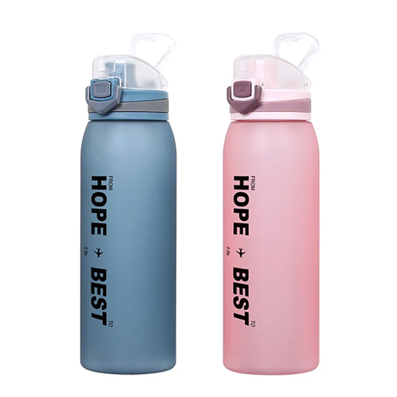 

2021 amazon 900ml BPA Free Portable Plastic Water Bottles Tritan material cup customized, Customized color