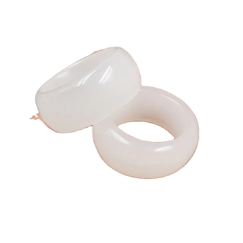 

Jade Dragon Ring Xinjiang Hetian White Jade Ring Calcite Jade Ring Jewelry