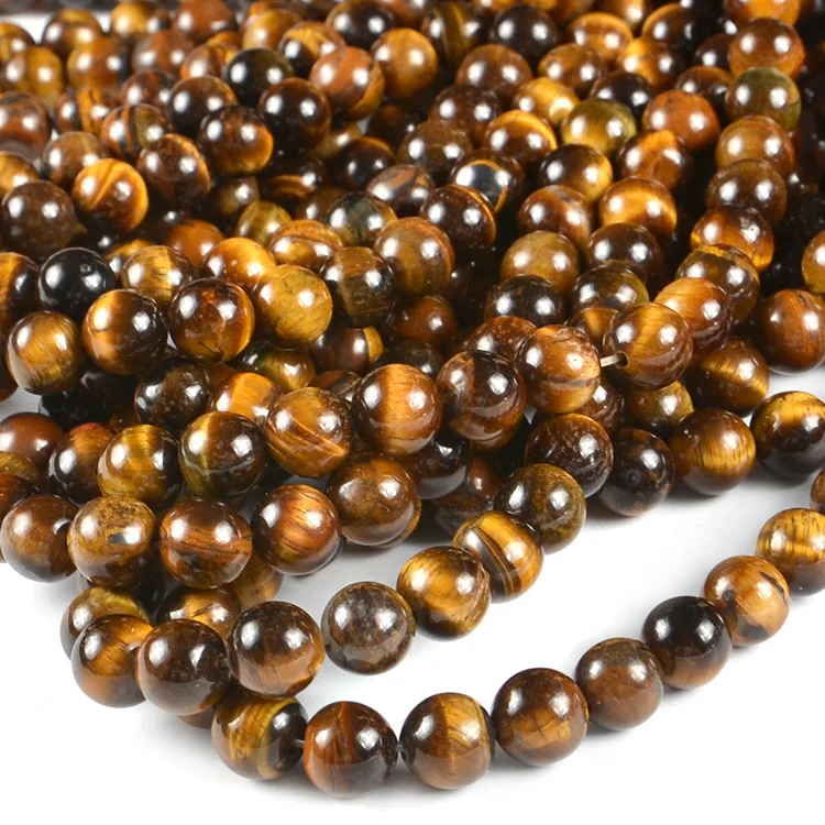 

Gemstones Loose Bead Tiger Eye Agate Stone Gemstone Beads For Jewelry Making, Bronw