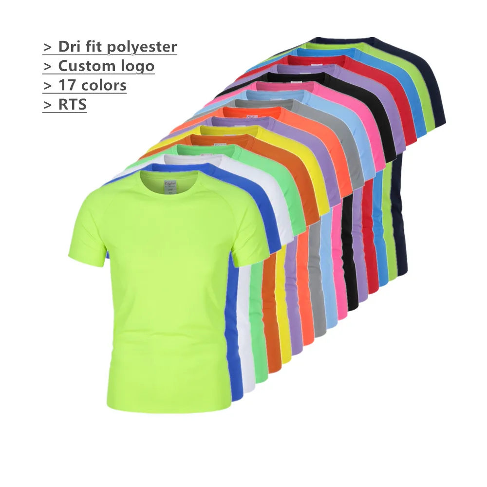 

Unisex dry fit t-shirts sports men t shirt polyester custom logo dryfit tshirt