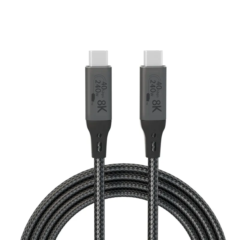 

USB4 Full Function Cable 48V 5A PD3.1 QC5.0 PD 240W 40Gbps 8K 60Hz HD USB C To Type C Type-C Fast Charging Data Cable