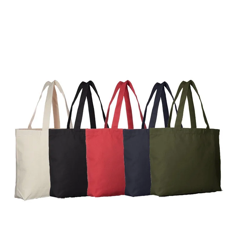 

Korea simple custom logo large capacity canvas bag cotton bag reusable supermarket shopping tote bag