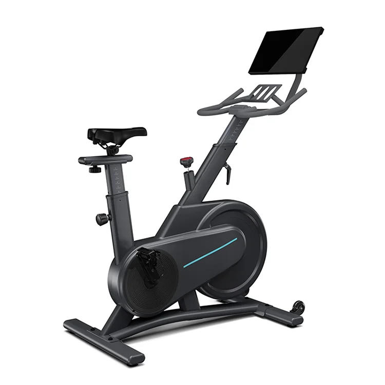 

2021 commercial android display 20kg flywheel gym master fitness spinning bike with 15.7 TFT inch touch screen, Gray