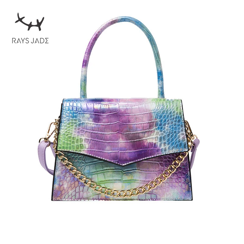 

2022 Tie-dye Handbags New Messenger Bag SAC A Main Matching Pu Leather Purses And Handbags Luxury Women Purses