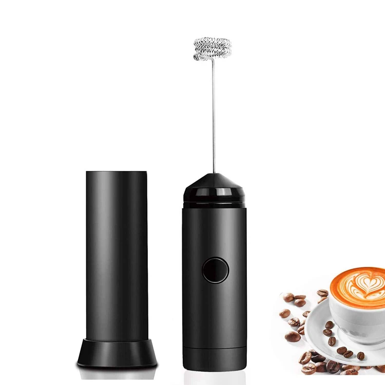 

Custom Logo Soft Plastic Electric Foam Maker automatic milk frother, Black