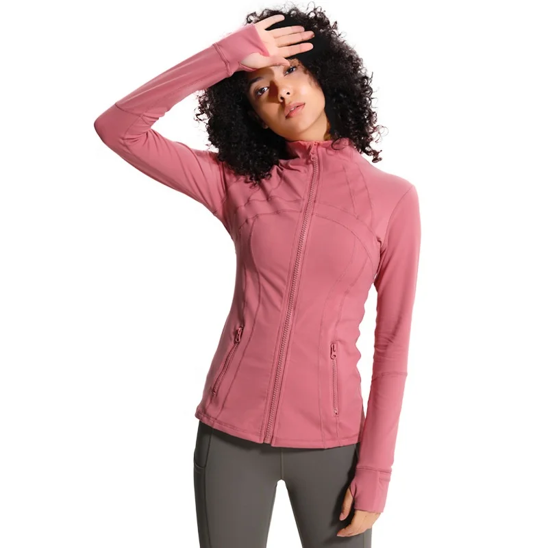 

DQ-Z18031 clothing label heat transfer design your own yoga coat for women