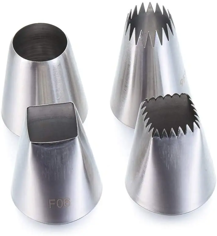 

4PCS Bakery Stainless Steel Pastry Tips Cupcake Cream Nozzle Baking Mold Icing Piping Nozzles Cake Decorating Tool