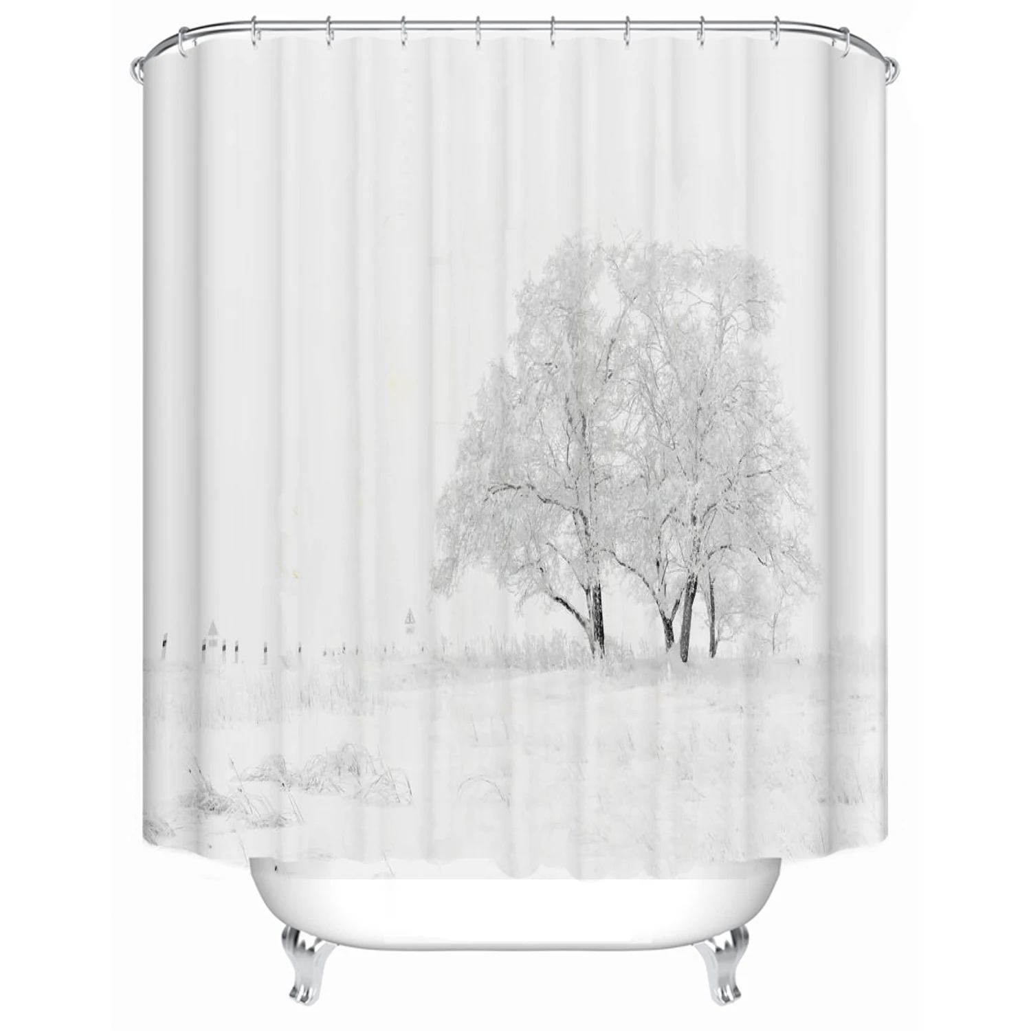 

180x180 bathroom shower curtain partition bathtub waterproof shower curtain ice and snow world custom printed shower curtain, Picture