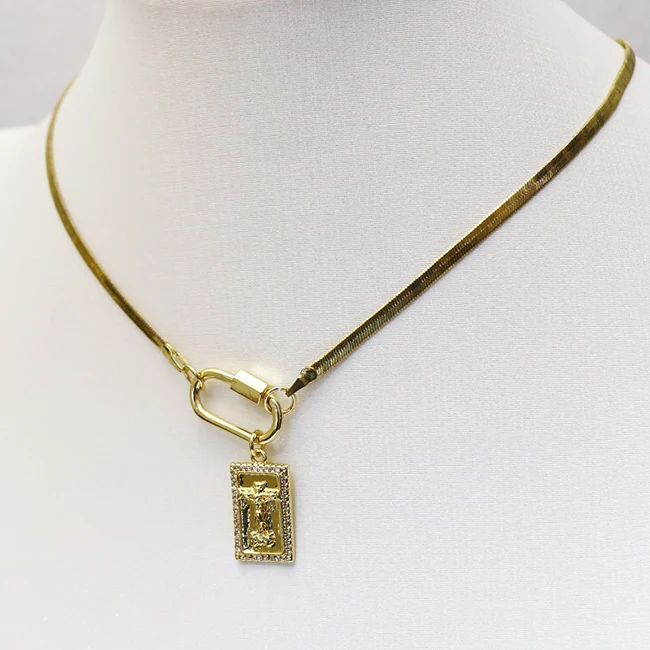 

Multi style Pendant necklace 18K Gold plated Snake chain Zircon Pendant necklace Zircon necklace women jewelry Gift 9694