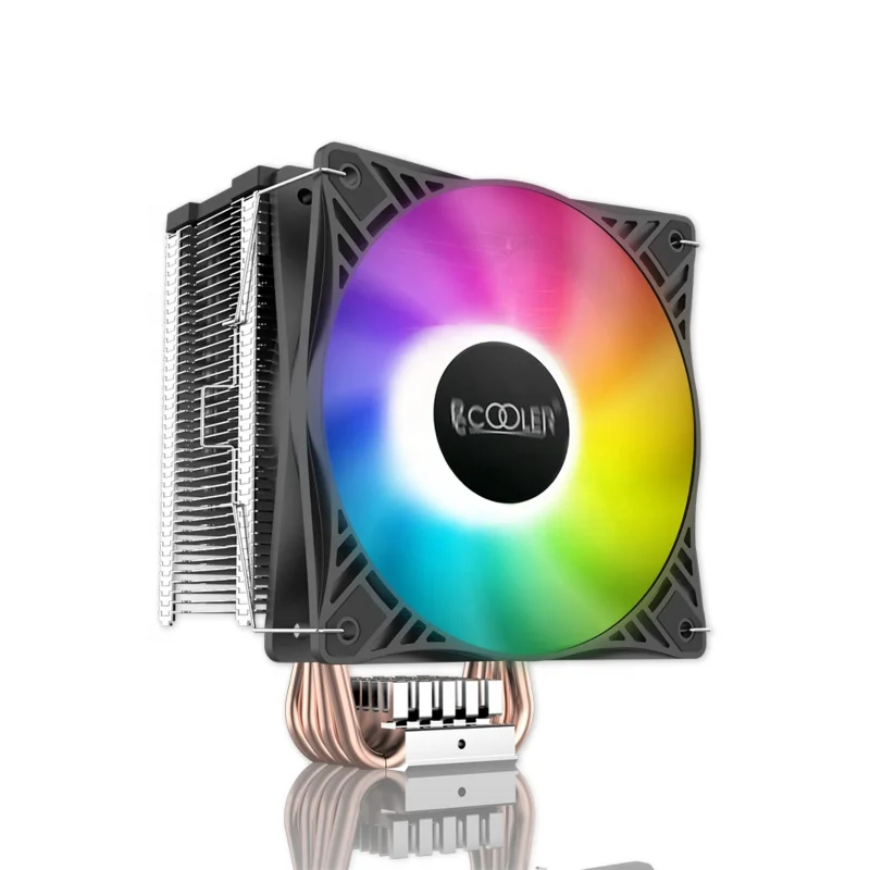 

Pccooler GI-X4S LED Anti RGB 120mm CPU Cooling Fan Platform Finish Air CPU Heatsink Cooler, Blue