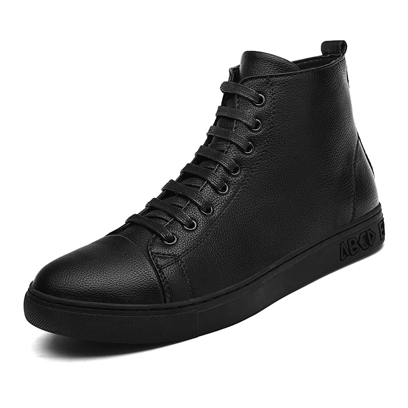 

China Factory Shoes Black Lace-Up Style Skateboard Shoes, Black,,or customized
