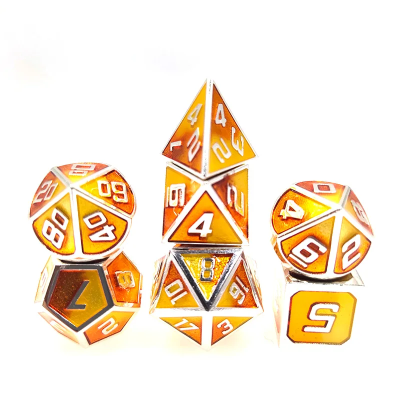 

16mm solid Engrave Logo Design metal Board Game Accessories Custom Dice, Colorful