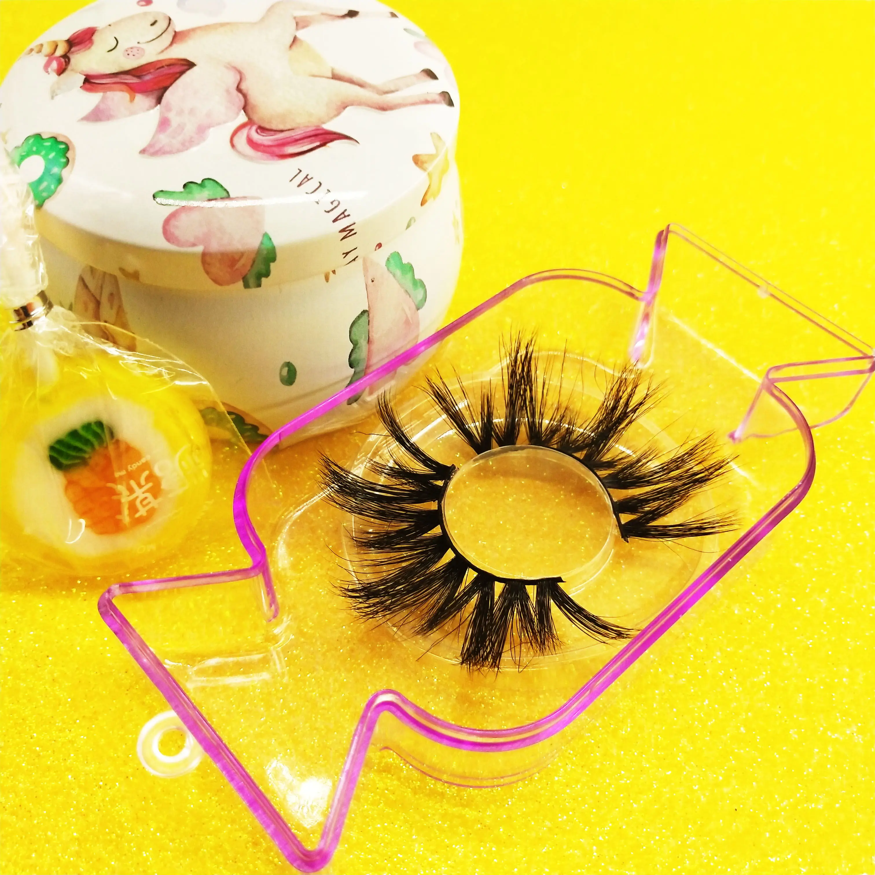 

Candy Eyelash Packaging Lashbox Custom Wholesale Mink Eyelashes