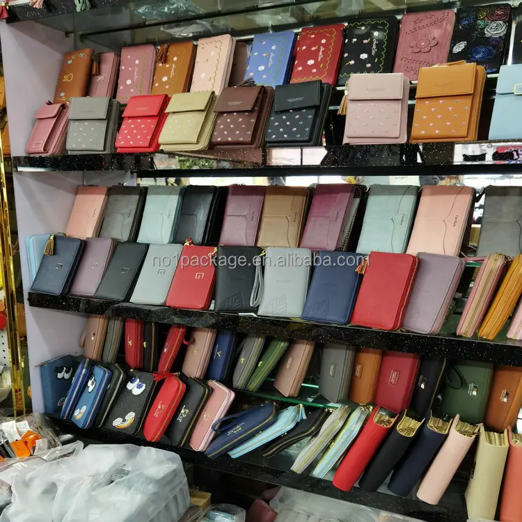 

1Dollar Model YH-WRY011Ready Stock Mix Styles PU Leather Cheap Price wallets for women fashionable