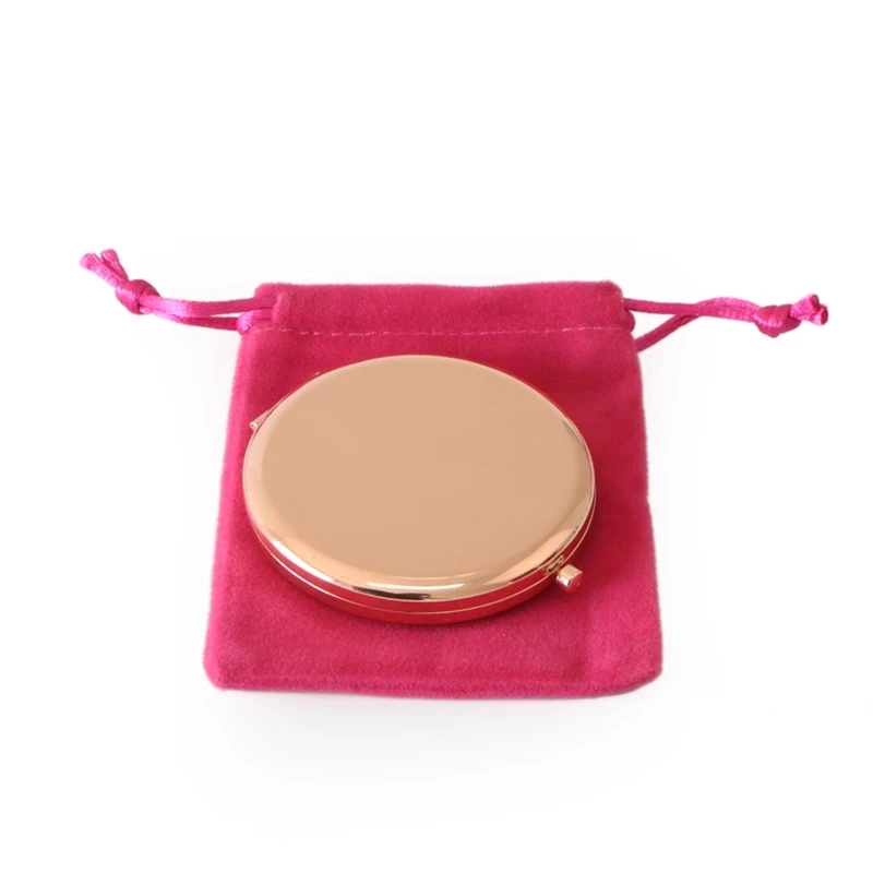 

2021 New Fashion Small Mini Rose Gold Pocket Metal Sublimation Compact Mirror with private label For Travel, Silver,gold,rose gold