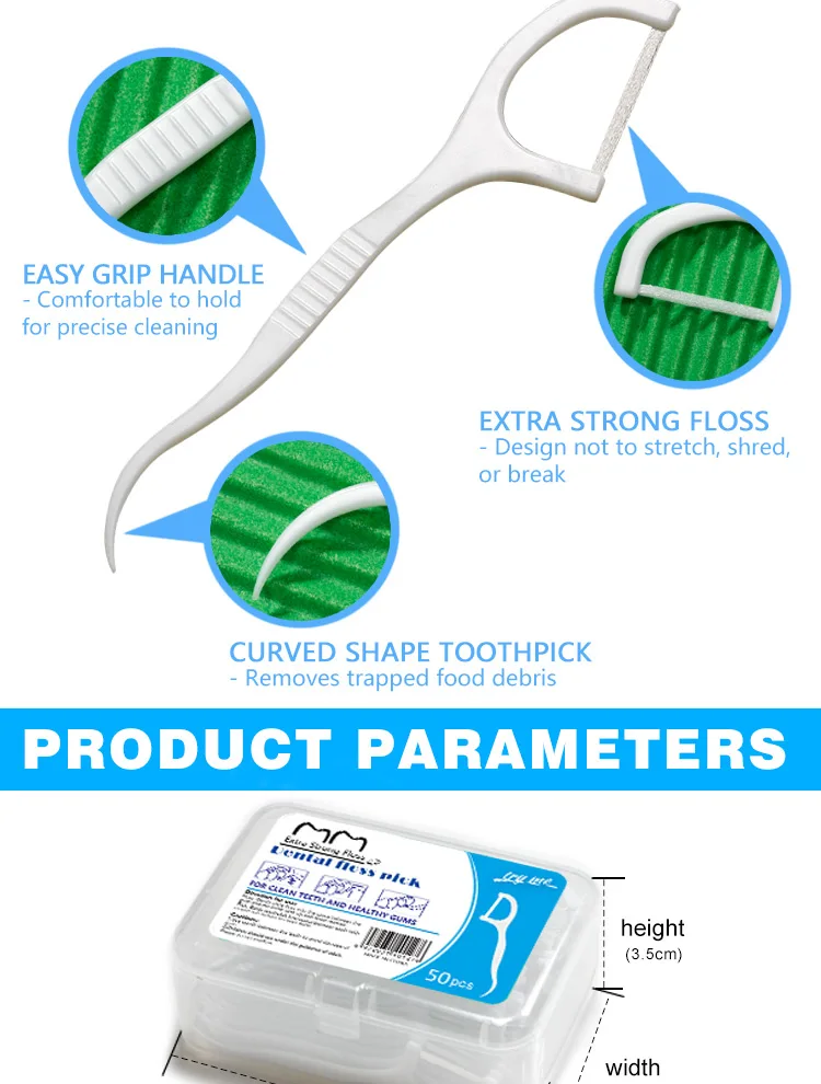 100% Compostable Eco Friendly PLA Biodegradable Flosser Dental Floss Picks Hilos Dentales Para Mujeres