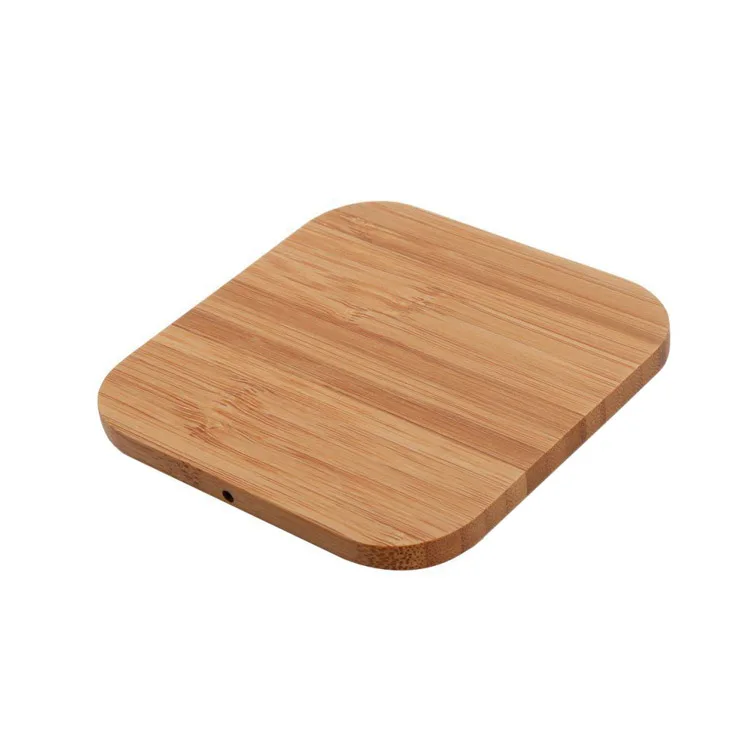

Hot Sale Bamboo Wood Fast Wireless Charger Wooden Qi Wireless Charger For Iphone Samsung
