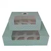 Customized printed 10cm acetate square cupcake boxes