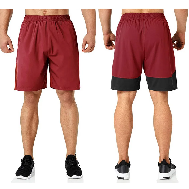 

2021 new fashion workout active shorts custom logo quick dry double mesh gym training sports shorts for man youth