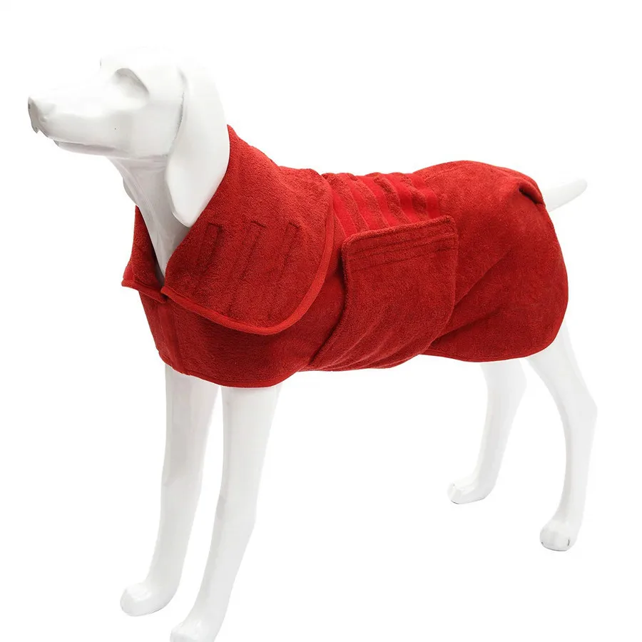 

Microfiber Fast Drying Super Absorbent Pet Dog Cat Bath Robe Towel Dry Fast Dog Bag Size, Customized color dog bath towel