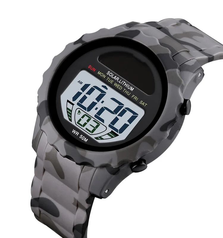 

Latest design skmei 1585 Solar powered watch Analog digital man wristwatch 5atm waterproof relojes hombre sport watch, Optional as shown in figure