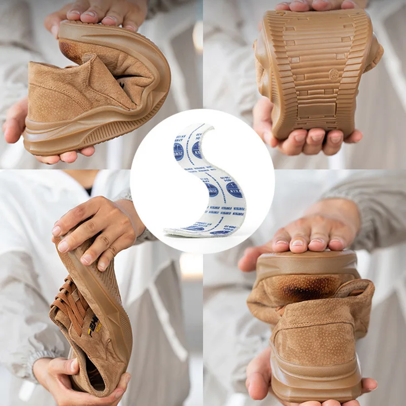 

Work Boots Indestructible Shoes Men Breathable Steel Toe Indestructible Sneakers Women Safety Shoes Leather Work Boots, Black brewn