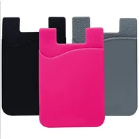 

Colorful Sticky Silicone Phone Pocket Credit Card Holder with Back Adhesive