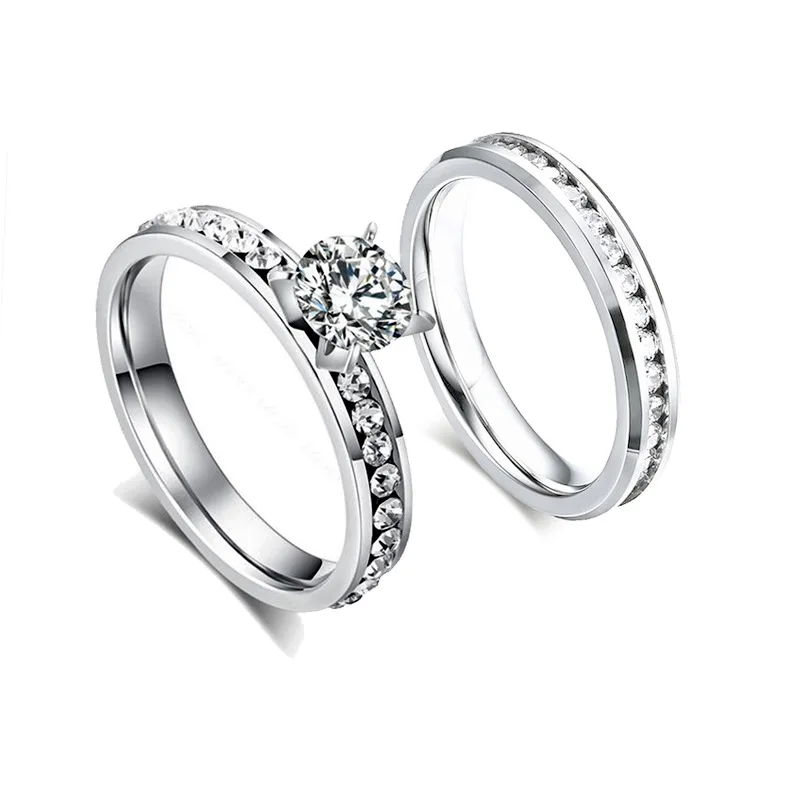 

Newest Engagement Rings Jewelry Couple Ring Women Diamond Ring Sets, Picture