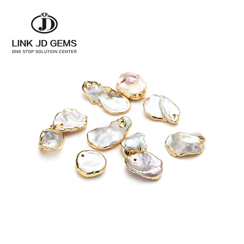 

Natural Baroque Pearl Beads With Hole Gold plated for Jewelry Making Bracelets Necklaces