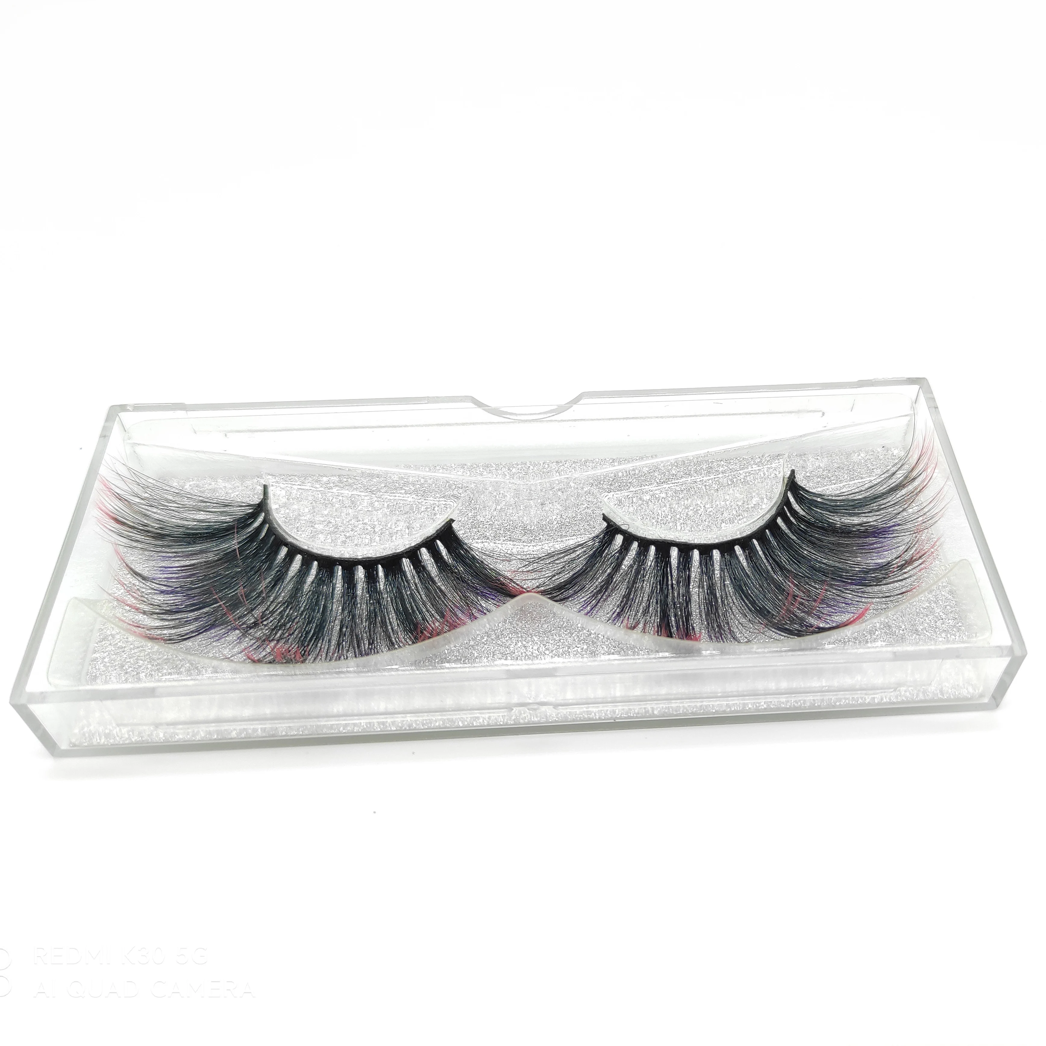 

Top Selling Private Label Vendors Customized Boxes Fluffy 3D5D Mink Color Eyelashes