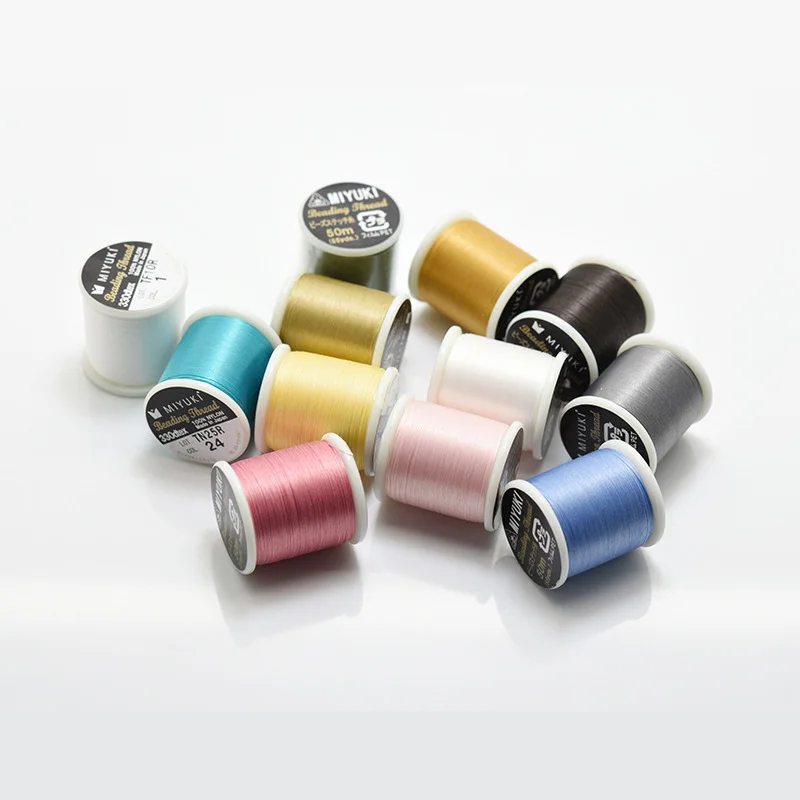 

Japan Original 100% Nylon Miyuki Special Line  Beading Thread 0.225mm In Bulk for Earrings Jewelry Hand Making, 24 colors