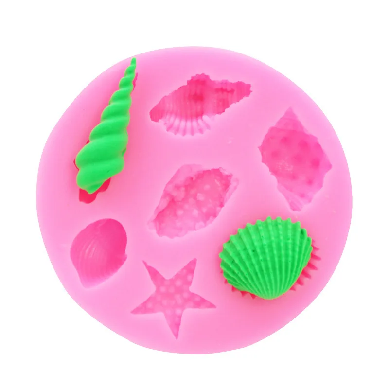 

Shell Ocean Conch Starfish Shape Liquid Silicone Mold Fondant Chocolate Cake Mold Making Crafts Bakeware Tool Accessories