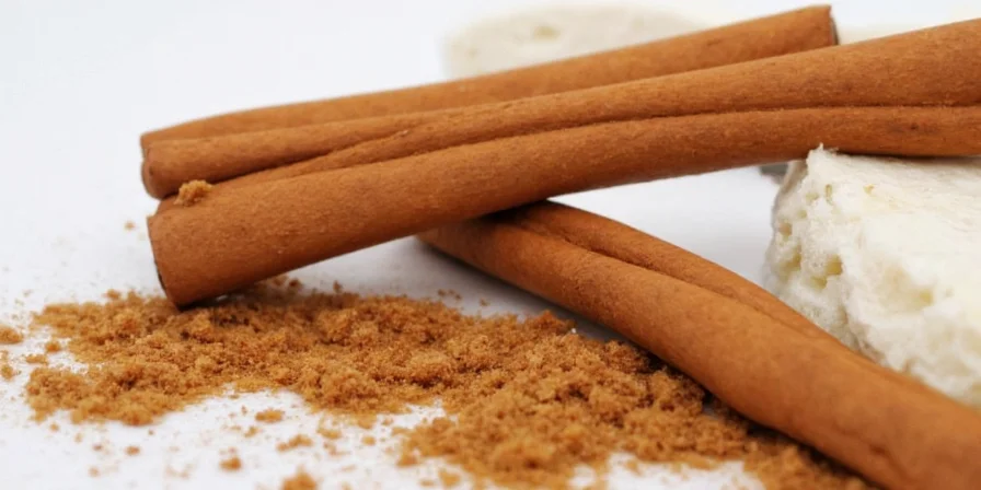 Smiling person sprinkling cinnamon into a bowl