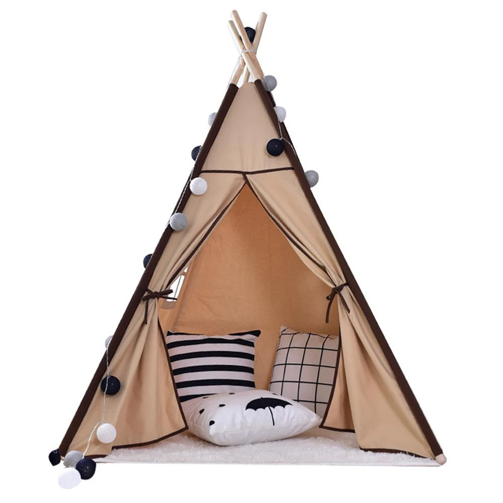 

FunFishing Wholesale High Quality Kds Tents Boys Cotton Canvas Indoor Children's Teepee Tent