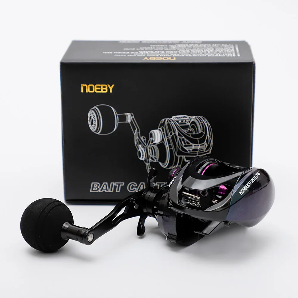 

NOEBY # 1200 Pro new color left Hand 12KG Low Profile fishing reel OEM, Black