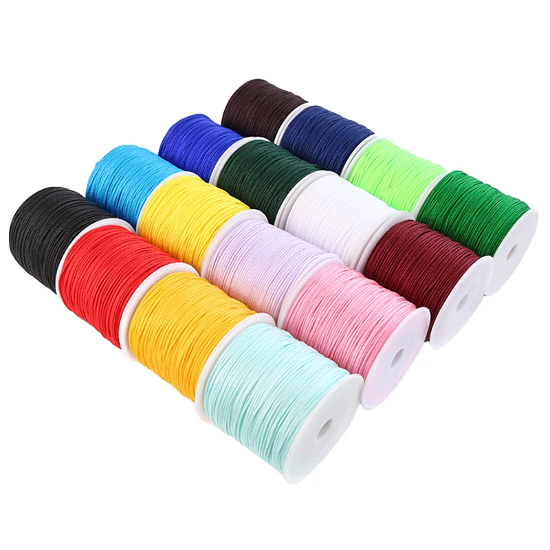 

Wholesale 1mm Chinese knot Nylon Cord handmade accessory thread For Bracelet Necklace Beading Cord String Thread, Picture