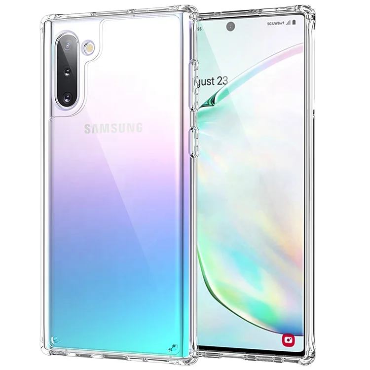 

Mobile Phone Shell for Samsung galaxy note10 Clear Transparent TPU Hybrid Cover Acrylic Phone Case, Multi-color, can be customized