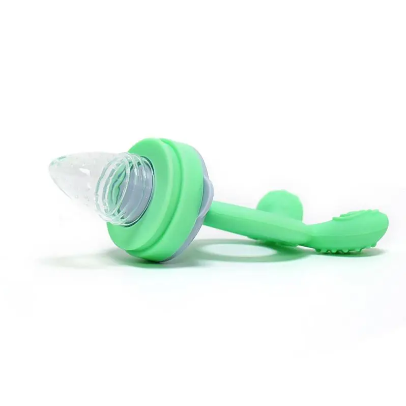 

Hot Sale Fresh Food Baby Fruit Feeder Silicone Pacifier, Pink green