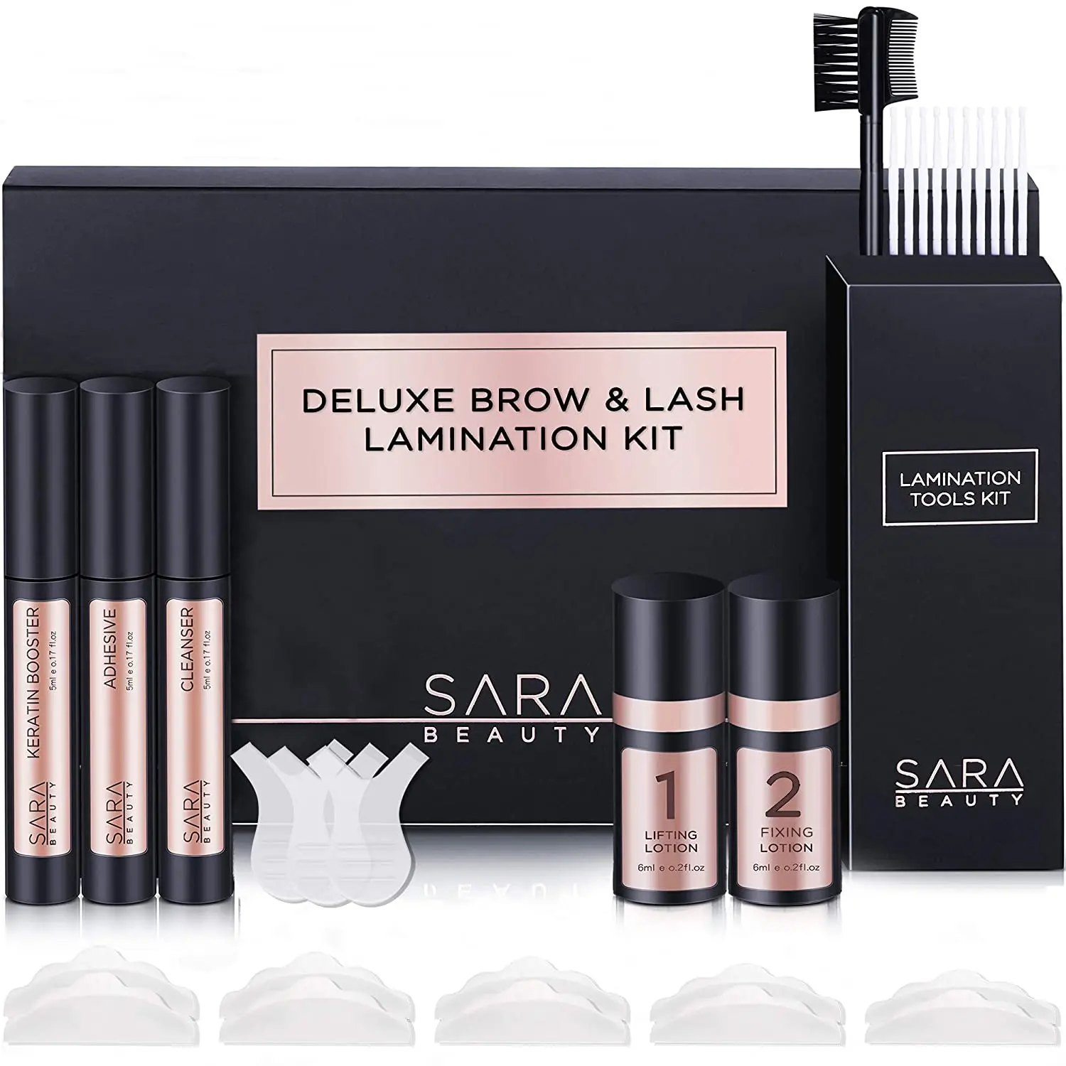 

makeup brush set Wholesale Private Label Brow Laminate Brow Perm Lash Lifting Kit Serum eyebrow pencil, Black
