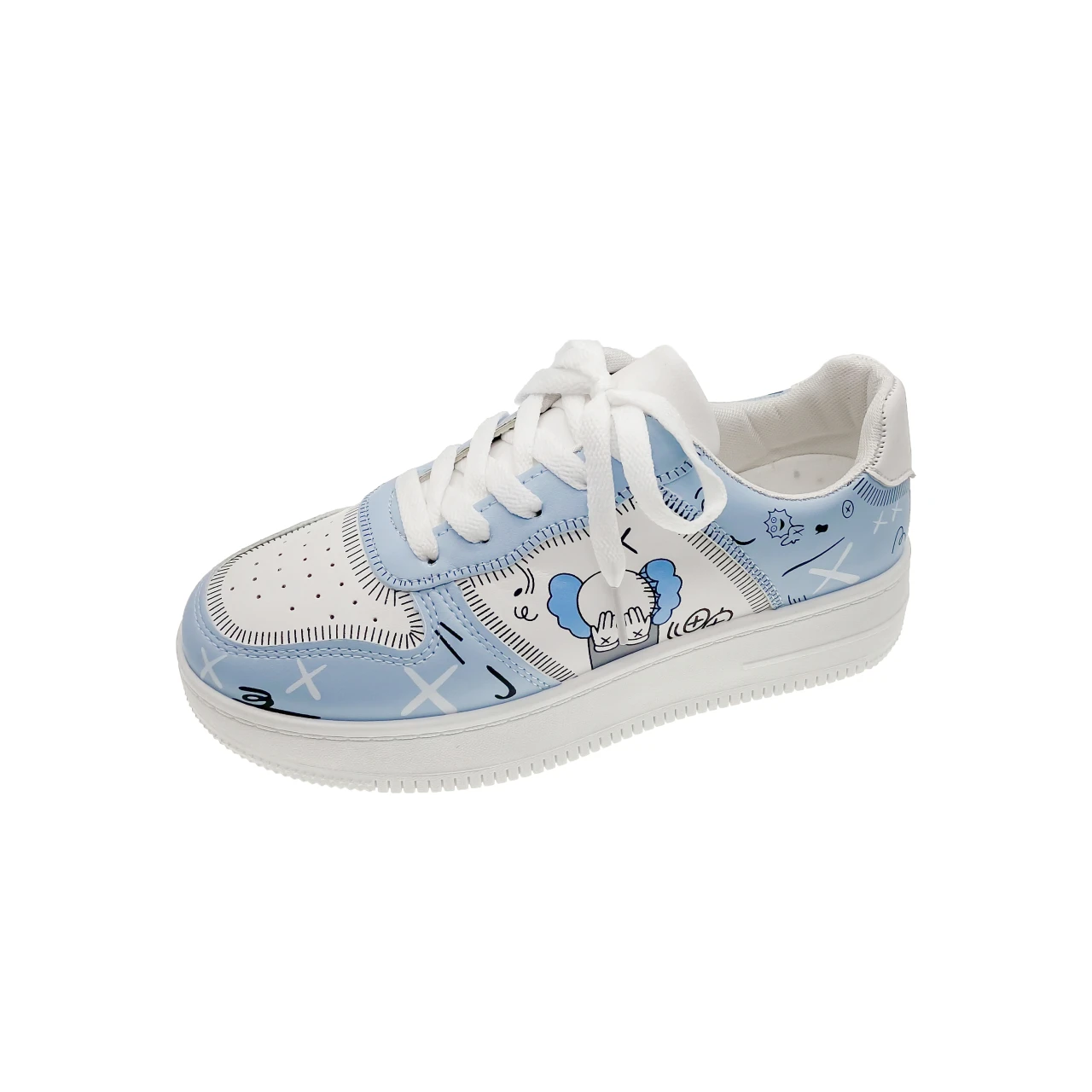 

Amazon Top Selling AF1 Women Tennis Shoes Sesame Street Anime Women's Casual Shoes, Blue,grey,pink