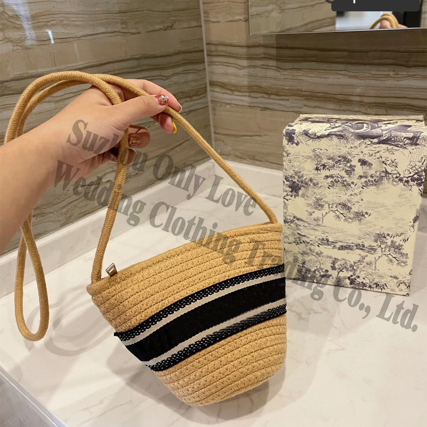 

Free Shipping Women Summer Beach Weave One Shoulder Crossbody shoulder bags