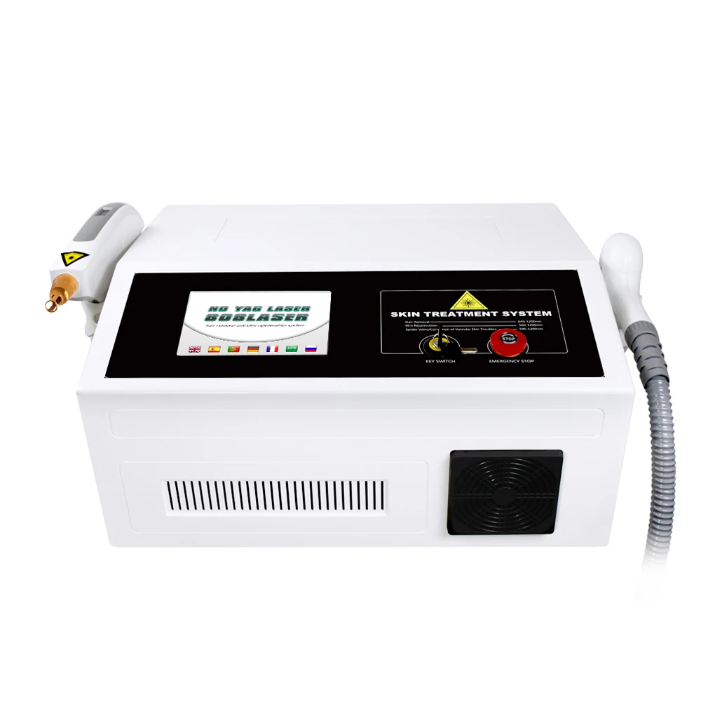 

portable permanent hair removal 808 diode hair removal pigment removal q switched nd yag laser, White