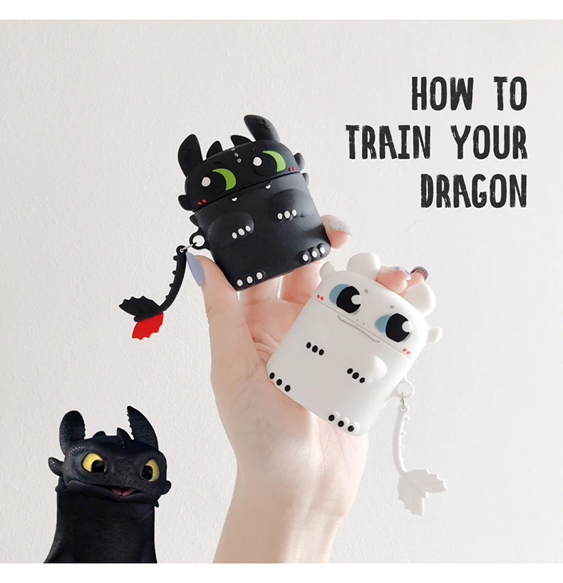 

Funny Dragon Cartoon 3d Silicone Case for AirPods Pro Cover Earphone Headphone Protection Case Charging Box for Air pod 1 2