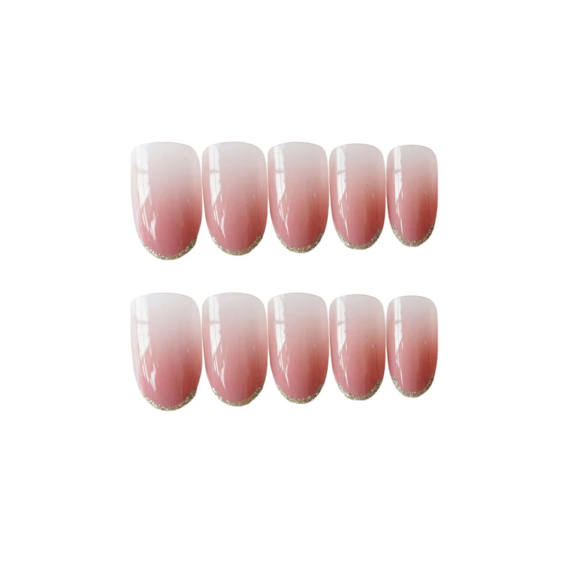

2021 fashion art ladies nails solid color artificial fake nails, Multi color