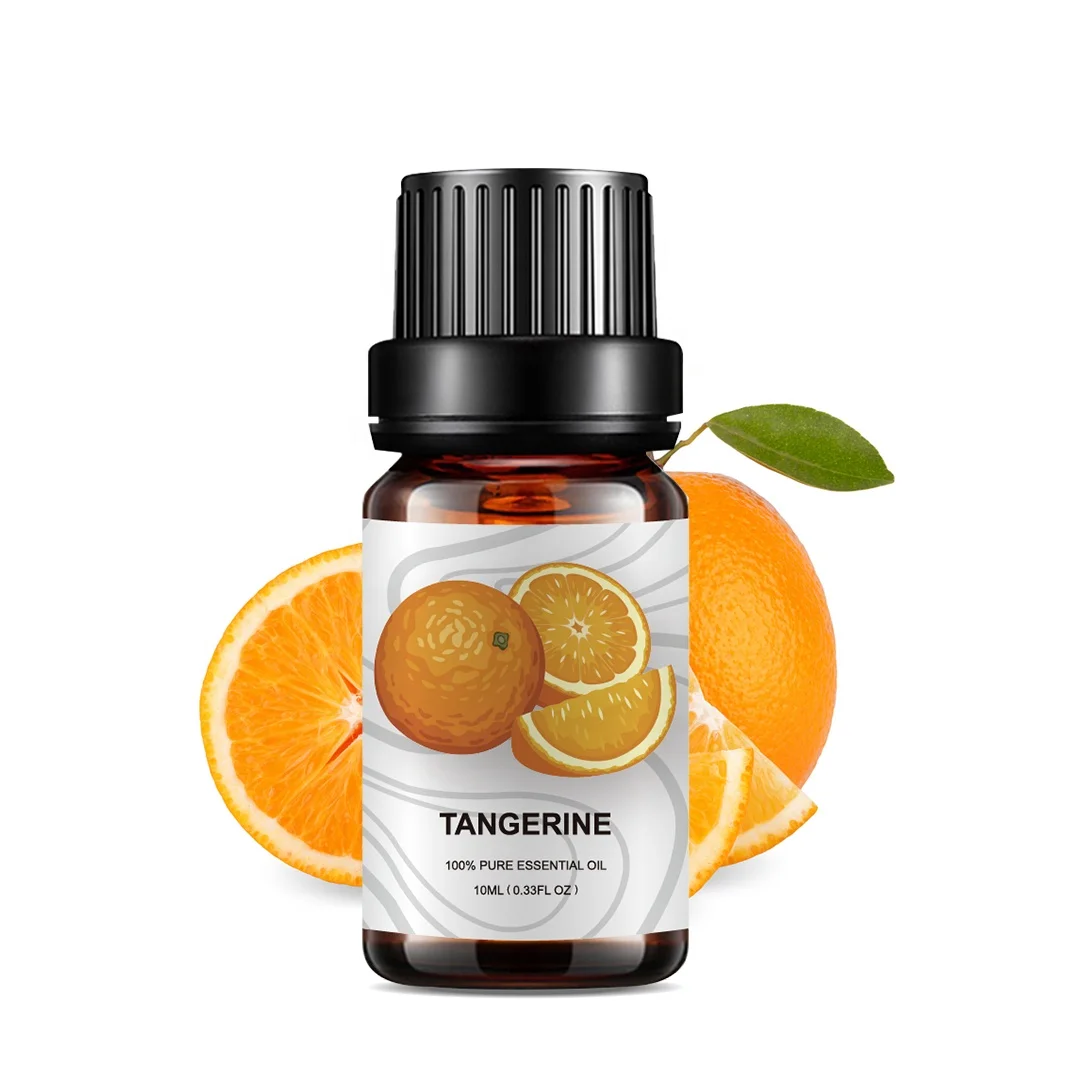 

100% Pure Nature Organic tangerine essential oil diffuser fragrance oil For cosmetic body lotion hair shampoo candle Soap make, Light yellow