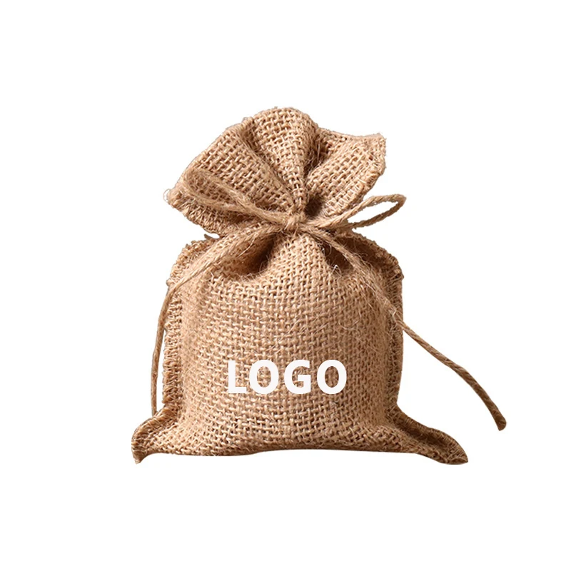 

China Made Eco Friendly Jute Gift Bag Small Jute Drawstring Bag