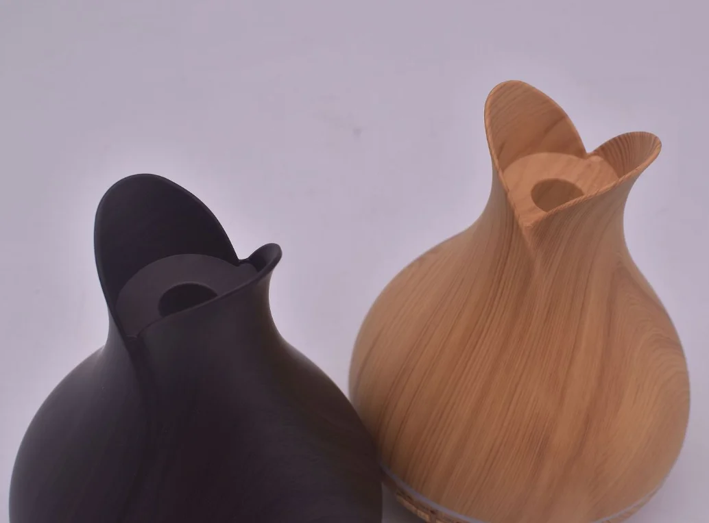 Amazon Hot Sales Ultrasonic Wood Grain 150ml Oil Aroma Humidifier Diffuser Nightlights for Home